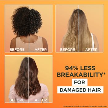 Garnier Fructis Papaya Hair Food sampon pentru regenerare pentru par deteriorat - imagine 3